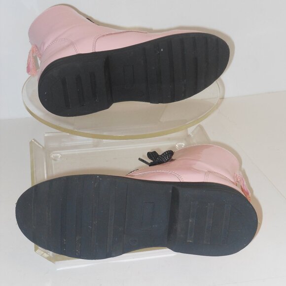SO PINK PATENT LEATHER ANKLE BOOTS SIZE 4 MEDIUM - Picture 8 of 9